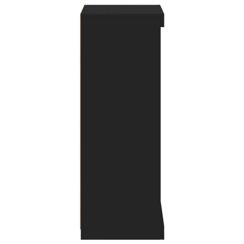 vidaXL Komoda s LED svetlami čierna 41x37x100 cm