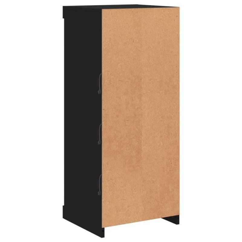 vidaXL Komoda s LED svetlami čierna 41x37x100 cm