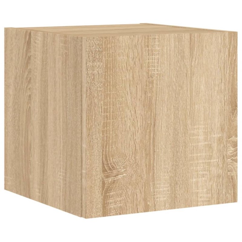 vidaXL 6-dielne TV nástenné skrinky s LED dub sonoma kompozitné drevo