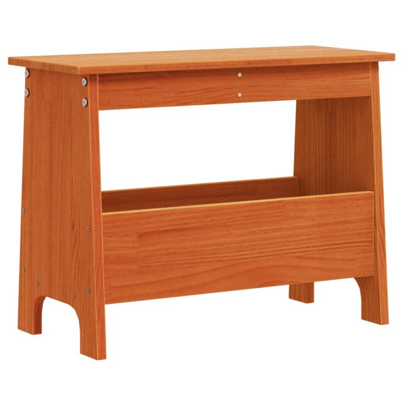 vidaXL Lavica do predsiene vosková hnedá 60x28x45 cm masívna borovica