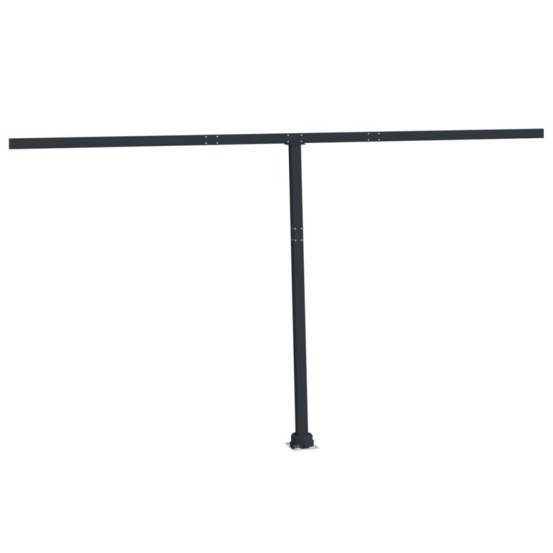 vidaXL Súprava markízových stĺpikov antracitová 450x245 cm železo 