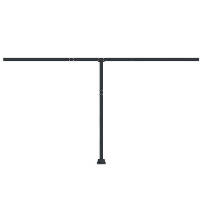 vidaXL Súprava markízových stĺpikov antracitová 450x245 cm železo 