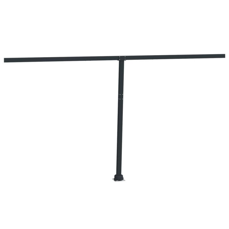vidaXL Súprava markízových stĺpikov antracitová 450x245 cm železo 