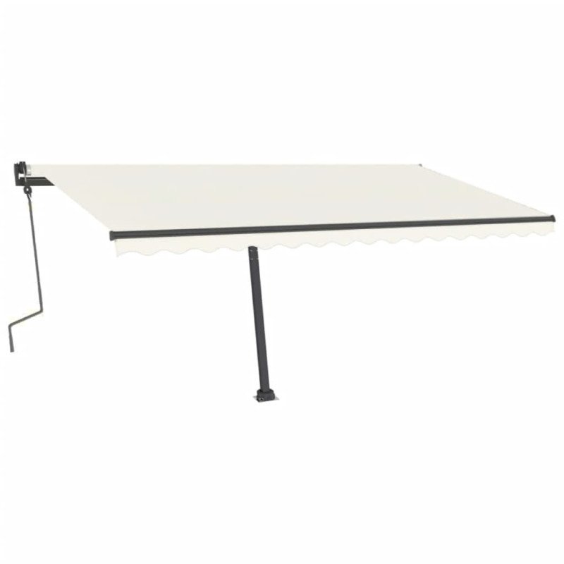 vidaXL Súprava markízových stĺpikov antracitová 450x245 cm železo 