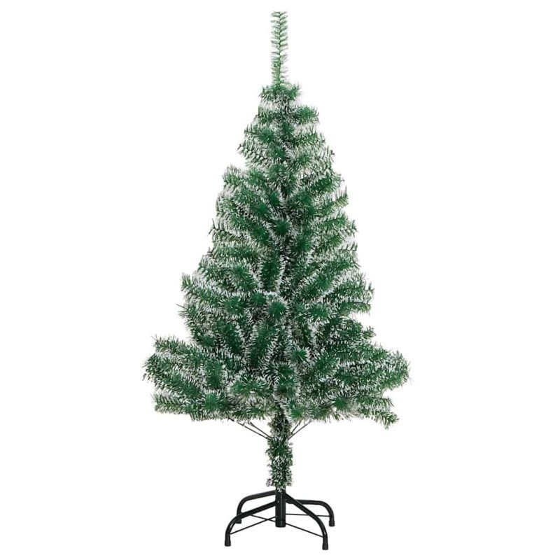 vidaXL Umelý vianočný stromček 150 LED, gule a vločky snehu 150 cm