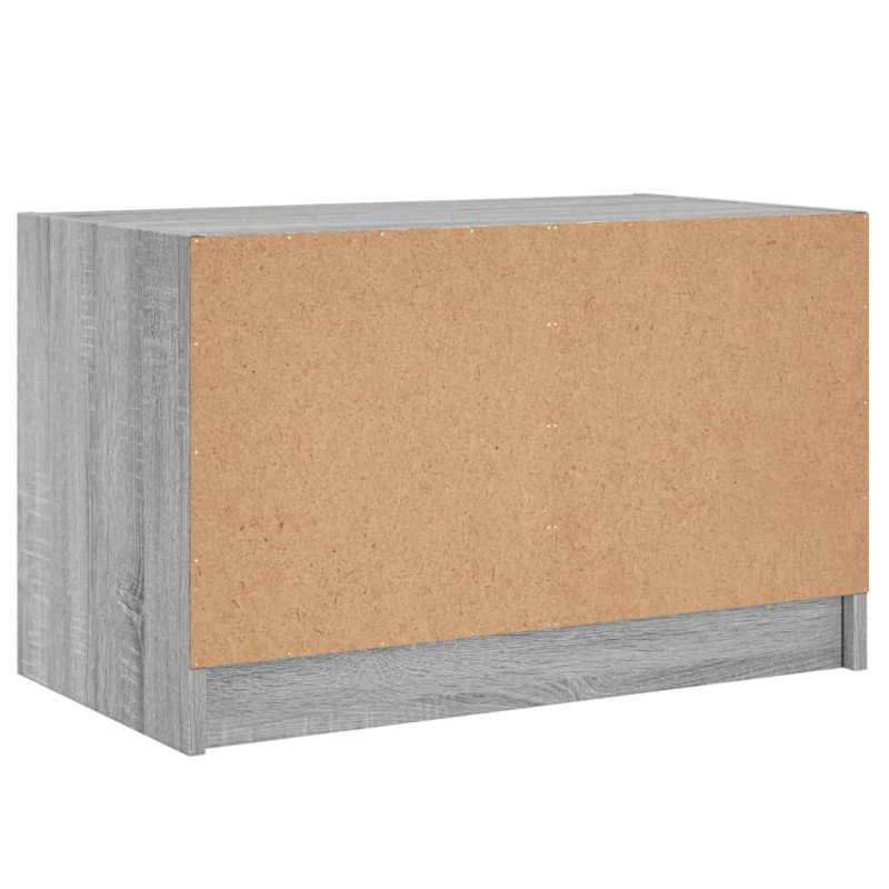 vidaXL TV skrinka so sklenenými dvierkami sivá sonoma 68x37x42 cm