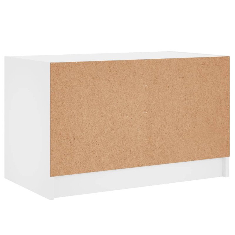 vidaXL TV skrinka so sklenenými dvierkami biela 68x37x42 cm