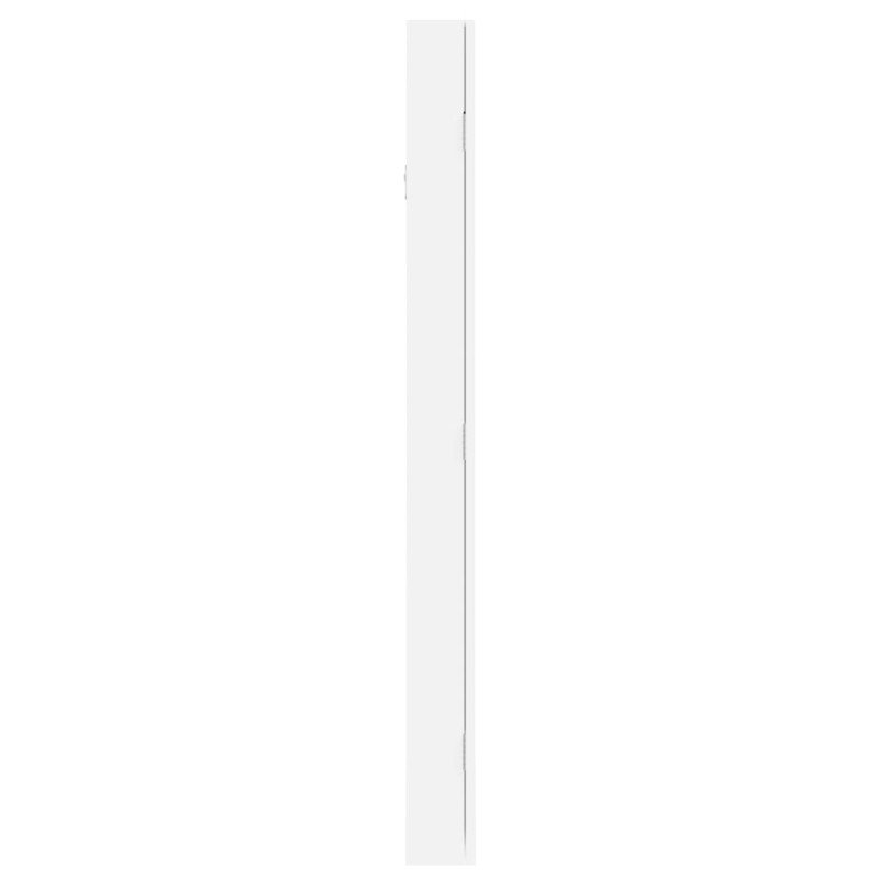 vidaXL Zrkadlová skrinka na šperky nástenná biela 30x8,5x106 cm