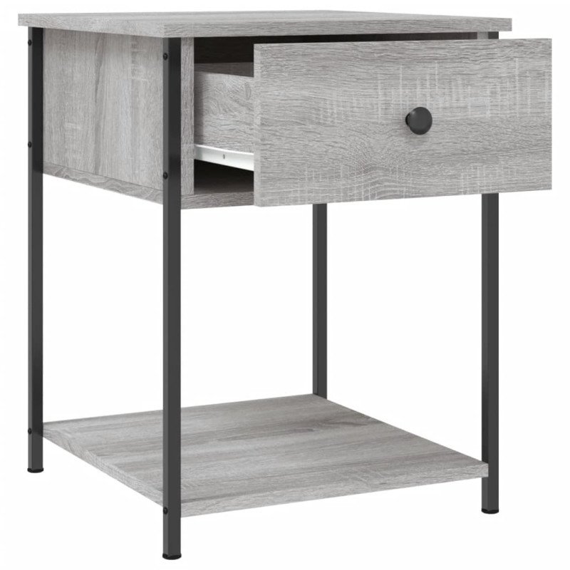 vidaXL Nočné stolíky 2 ks sivý dub sonoma 44x45x58 cm kompozitné drevo