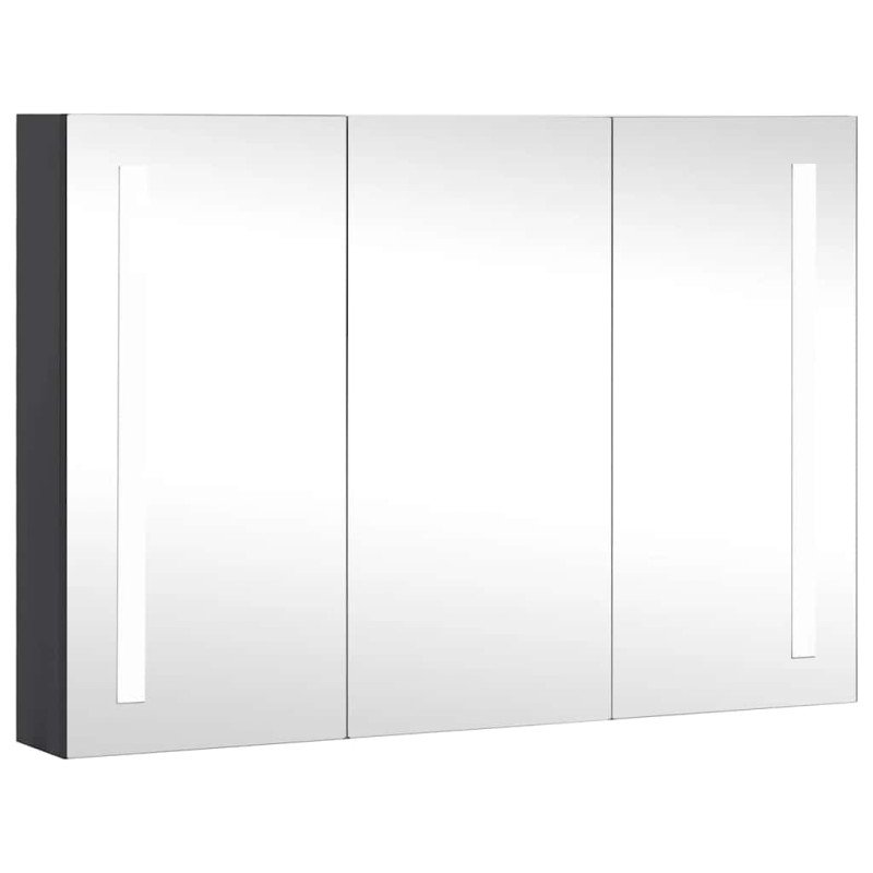 vidaXL LED kúpeľňová zrkadlová skrinka 89x14x62 cm