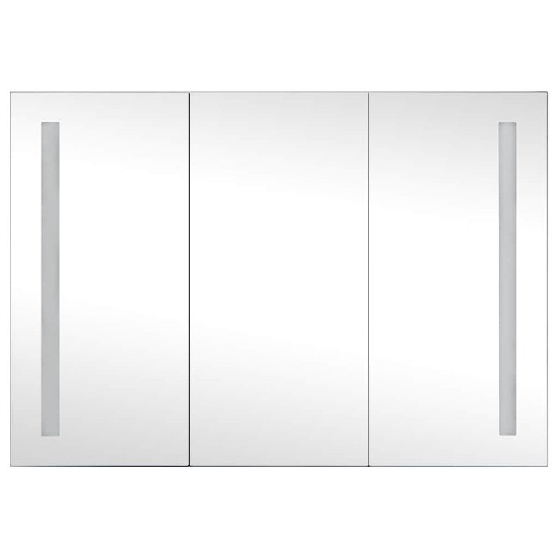 vidaXL LED kúpeľňová zrkadlová skrinka 89x14x62 cm