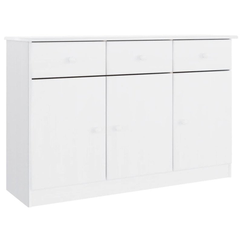 vidaXL Komoda ALTA biela 112x35x73 cm borovicový masív