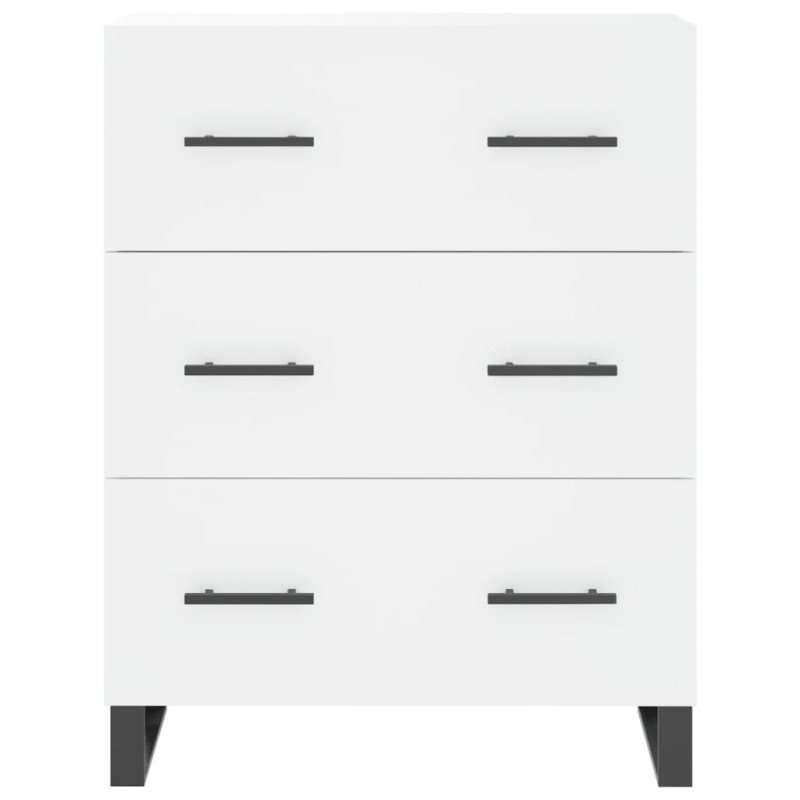 vidaXL Komoda biela 69,5x34x90 cm kompozitné drevo
