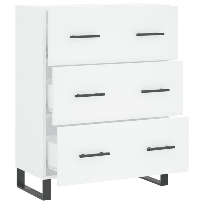 vidaXL Komoda biela 69,5x34x90 cm kompozitné drevo