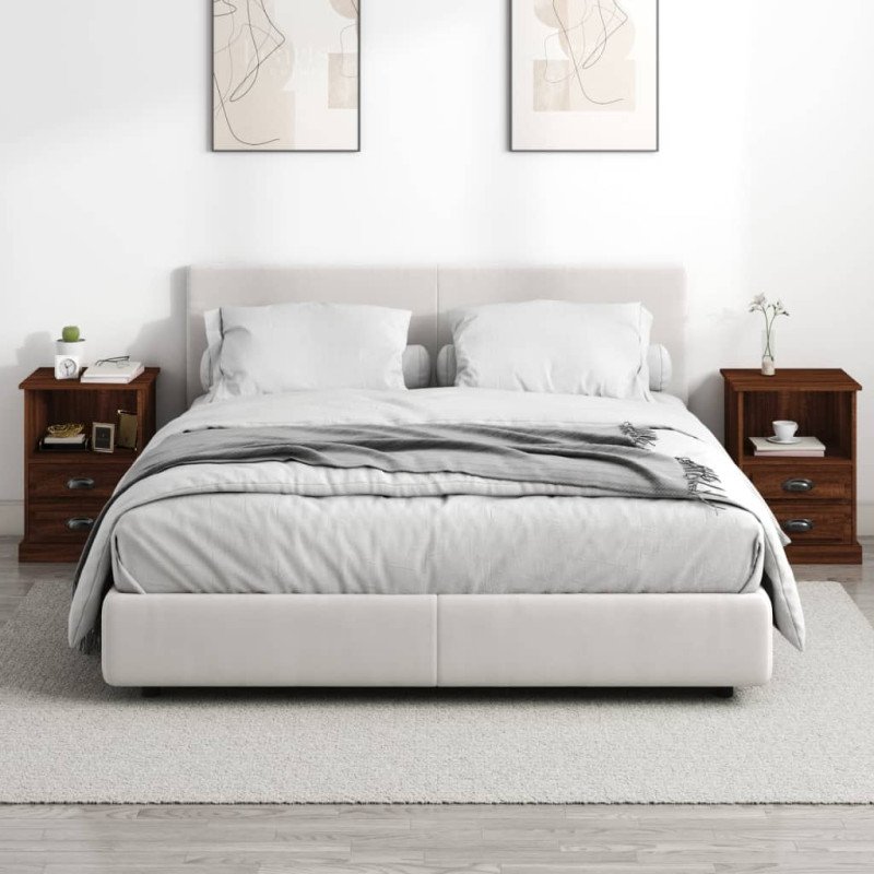 vidaXL Nočné stolíky 2 ks hnedý dub 43x36x60 cm