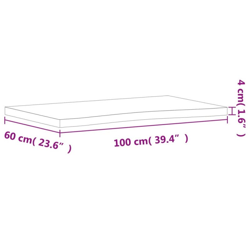 vidaXL Stolová doska 100x(55-60)x4 cm masívny buk