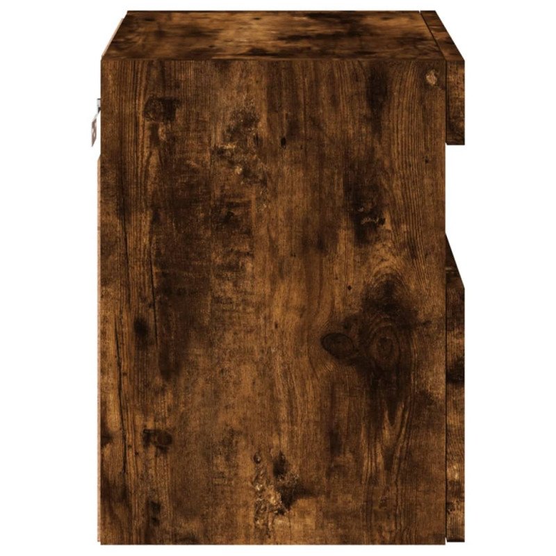 vidaXL TV nástenné skrinky s LED svetlami 2 ks dymový dub 40x30x40 cm