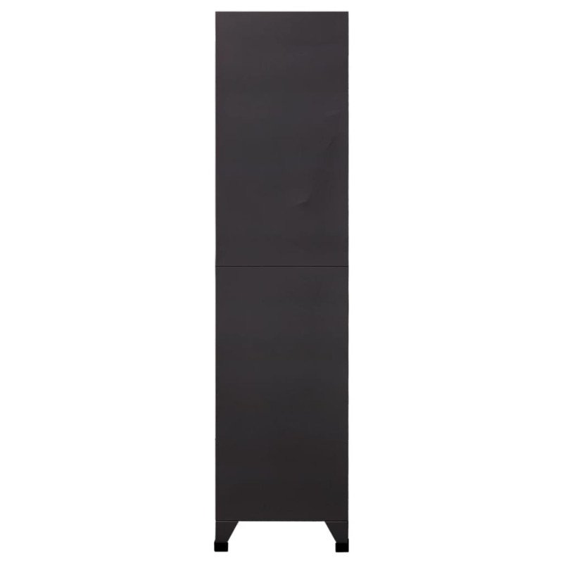 vidaXL Uzamykacia skriňa antracitová a červená 90x45x180 cm oceľová
