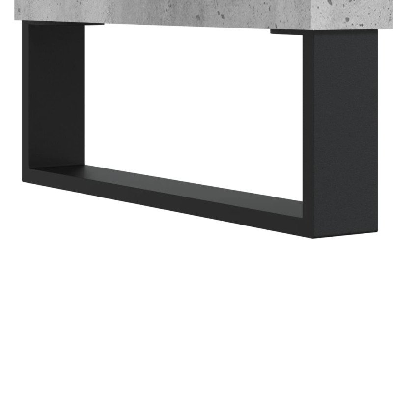 vidaXL Vysoká skrinka betónová sivá 69,5x32,5x180 cm spracované drevo