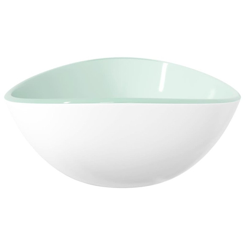 vidaXL Umývadlo tvrdené sklo 54,5x35x15,5 cm biele