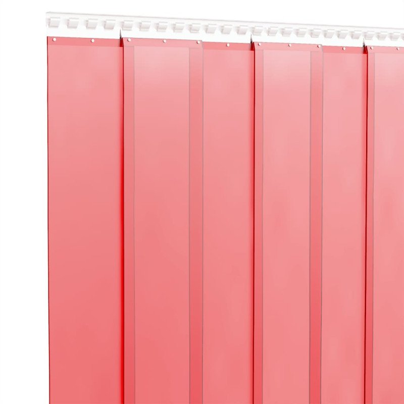 vidaXL Záves do dverí červený 200 mm x 1,6 mm 10 m PVC