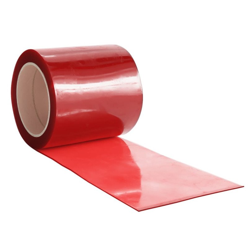 vidaXL Záves do dverí červený 200 mm x 1,6 mm 10 m PVC