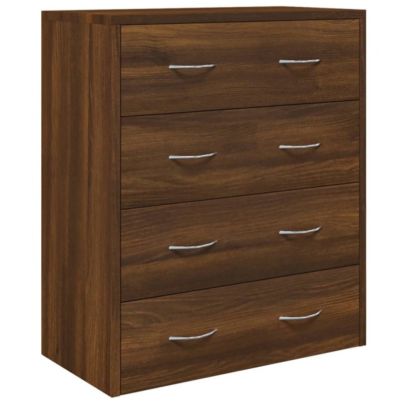 vidaXL Komoda so 4 zásuvkami 60x30,5x71 cm hnedý dub