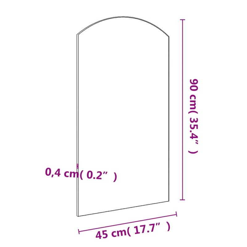 vidaXL Zrkadlo 90x45 cm, sklo