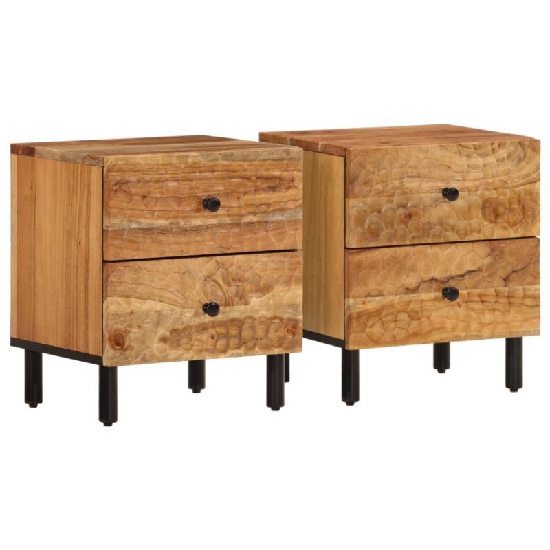 vidaXL Nočné stolíky 2 ks 40x33x46 cm akáciový masív