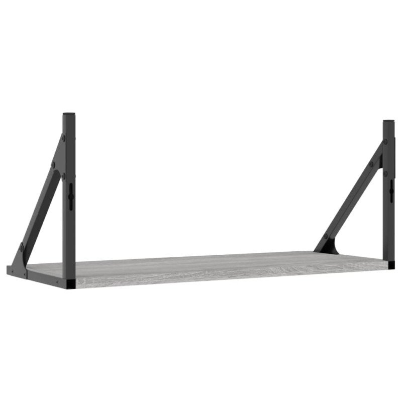 vidaXL Nástenné police 2 ks sivé sonoma 60x25x25,5 cm kompozitné drevo