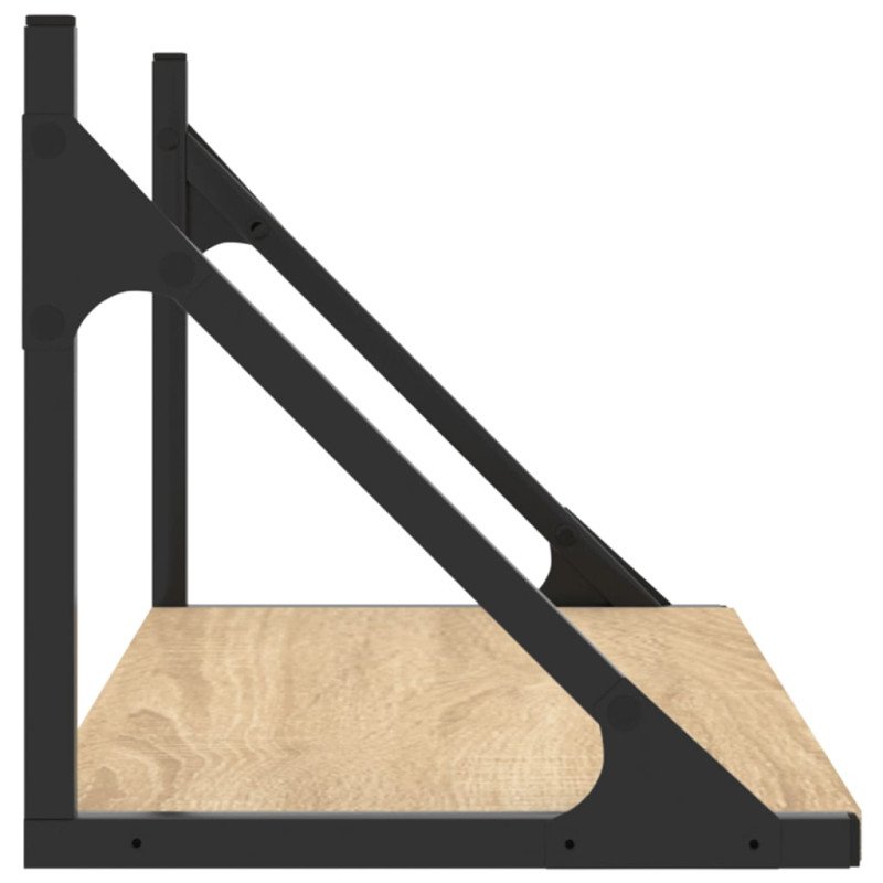 vidaXL Nástenné police 2 ks dub sonoma 60x25x25,5 cm kompozitné drevo