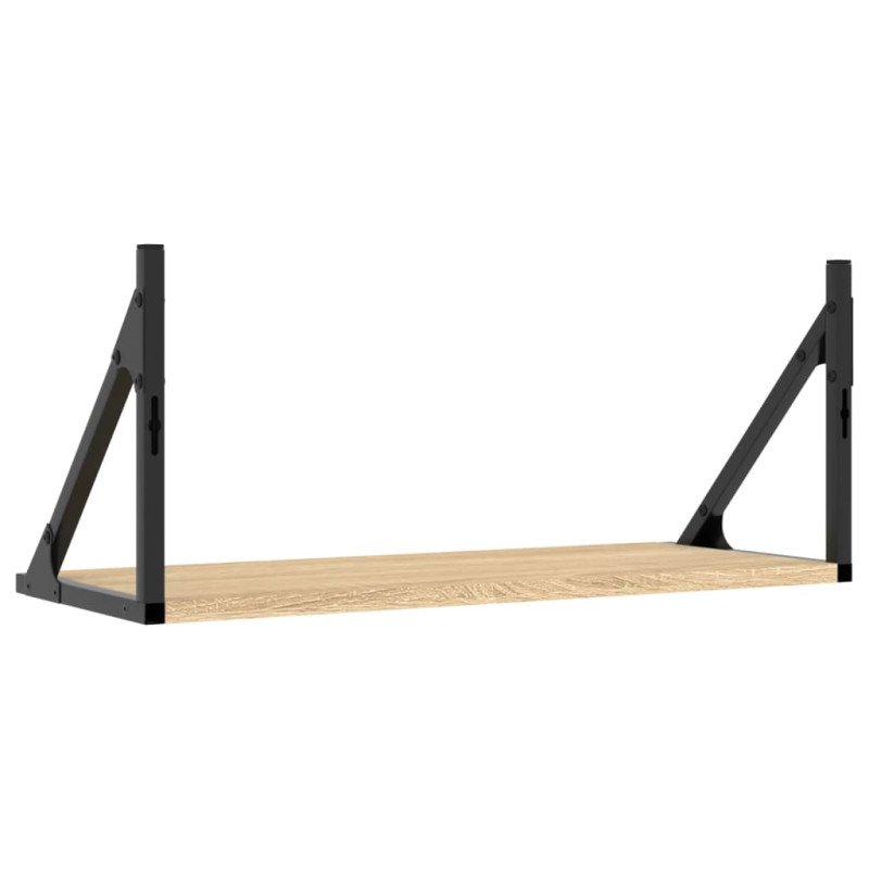 vidaXL Nástenné police 2 ks dub sonoma 60x25x25,5 cm kompozitné drevo