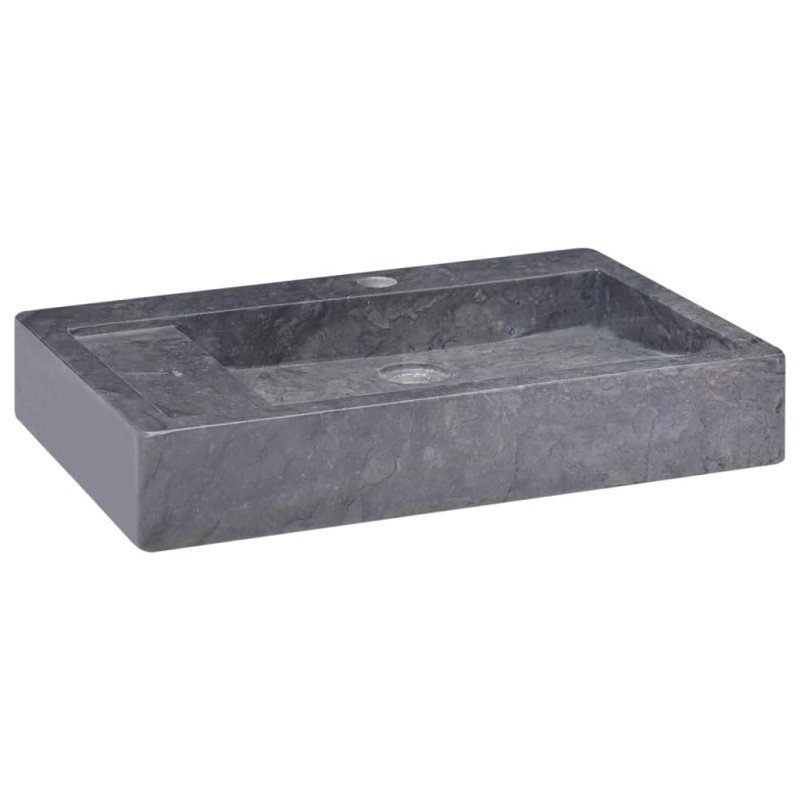 vidaXL Umývadlo čierne 58x39x10 cm mramor