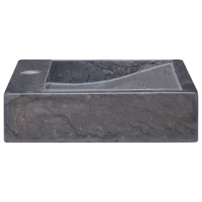 vidaXL Umývadlo čierne 58x39x10 cm mramor