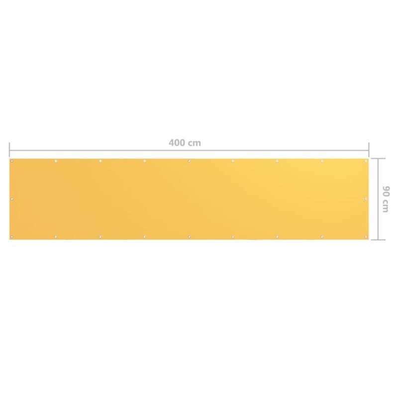 vidaXL Balkónová markíza, žltá 90x400 cm, oxfordská látka