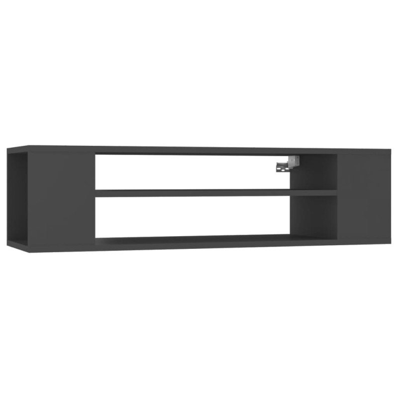 vidaXL Závesná TV skrinka, sivá 100x30x26,5 cm, kompozitné drevo