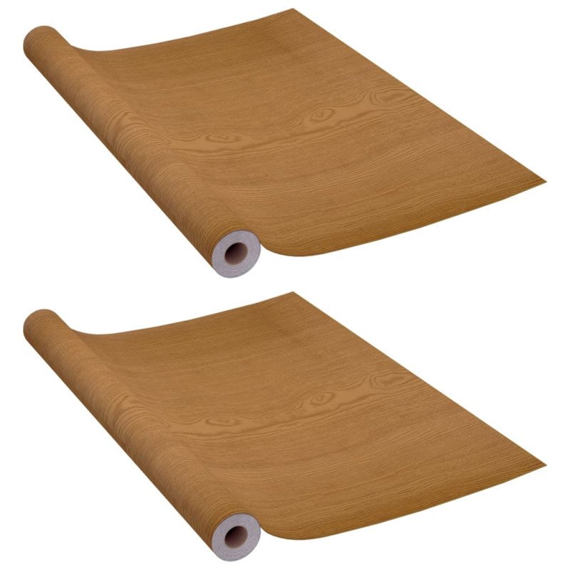 vidaXL Samolepiace fólie na dvere 2 ks svetlý dub 210x90 cm PVC