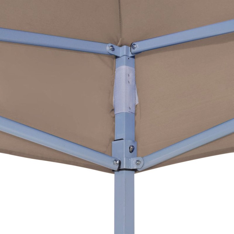 vidaXL Strecha na párty stan 6x3 m, sivohnedá 270 g/m²