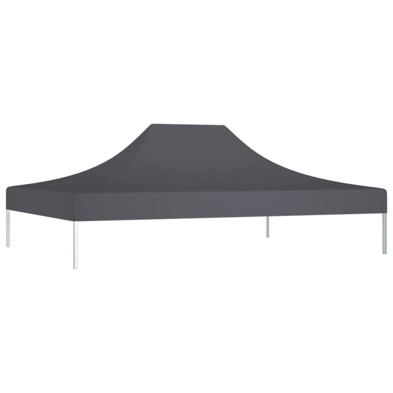 vidaXL Strecha na párty stan 4x3 m, antracitová 270 g/m²