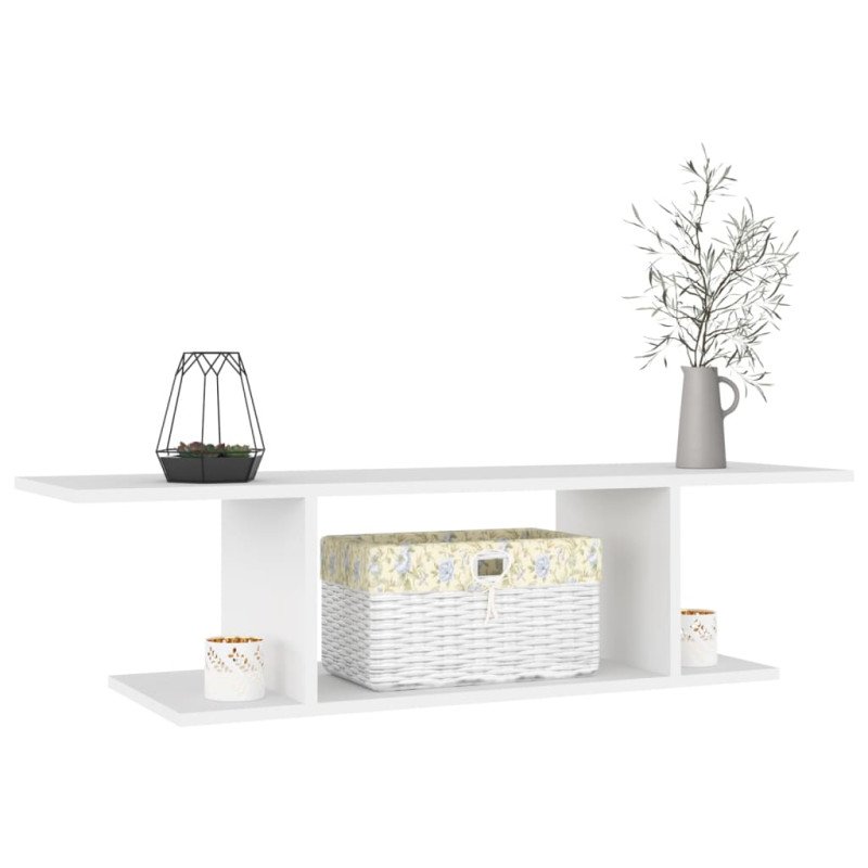 vidaXL Nástenná TV skrinka biela 103x30x26,5 cm