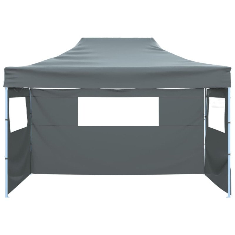 vidaXL Skladací stan s 3 stenami 3x4,5 m antracitový