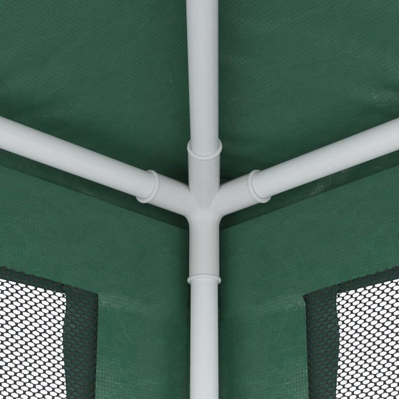 vidaXL Párty stan so 4 sieťovými bočnými stenami zelený 2,5x2,5 m HDPE