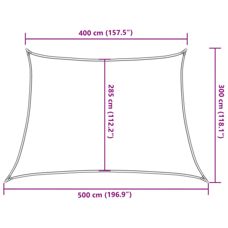 vidaXL Tieniaca plachta 160 g/m² béžová 4/5x3 m HDPE