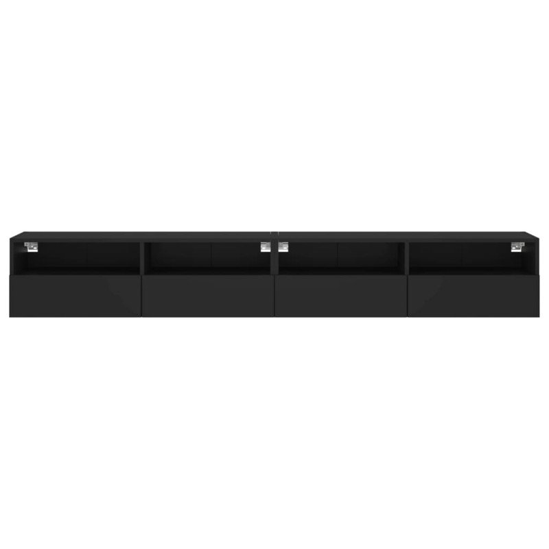 vidaXL TV nástenné skrinky 2 ks čierne 100x30x30 cm kompozitné drevo