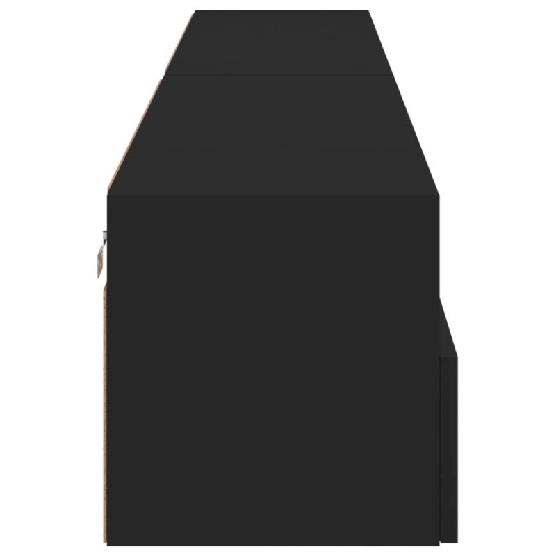 vidaXL TV nástenné skrinky 2 ks čierne 100x30x30 cm kompozitné drevo