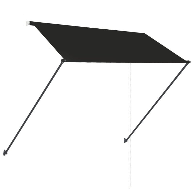 vidaXL Zaťahovacia markíza s LED 250x150 cm antracitová