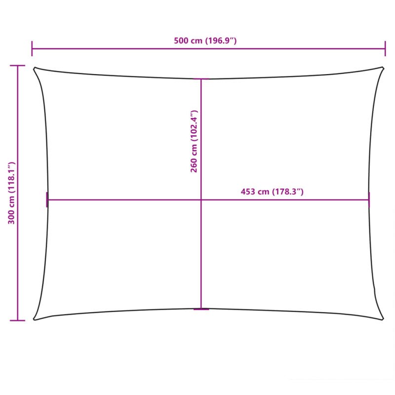 vidaXL Tieniaca plachta, oxford, obdĺžniková 3x5 m, béžová
