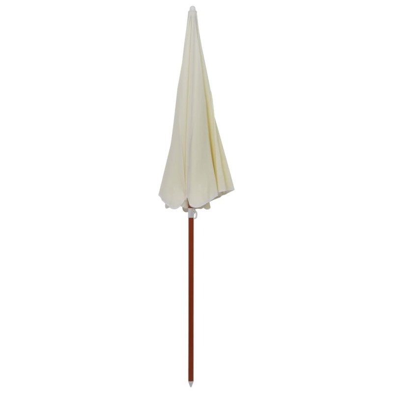 vidaXL Slnečník s oceľovou tyčou pieskový 240 cm