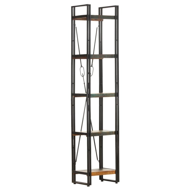 vidaXL Knižnica s 5 policami 40x30x180 cm recyklovaný masív