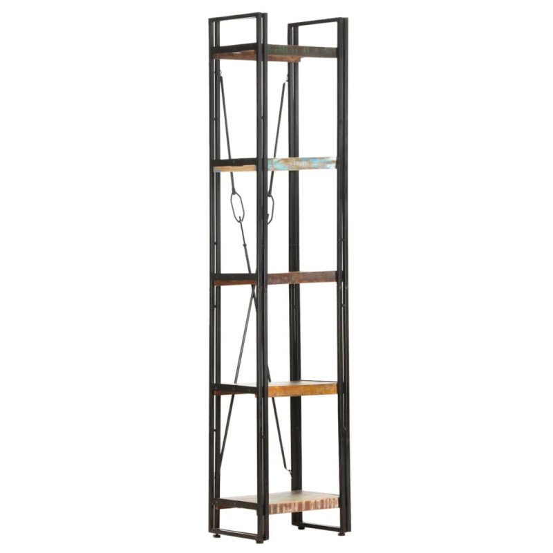 vidaXL Knižnica s 5 policami 40x30x180 cm recyklovaný masív